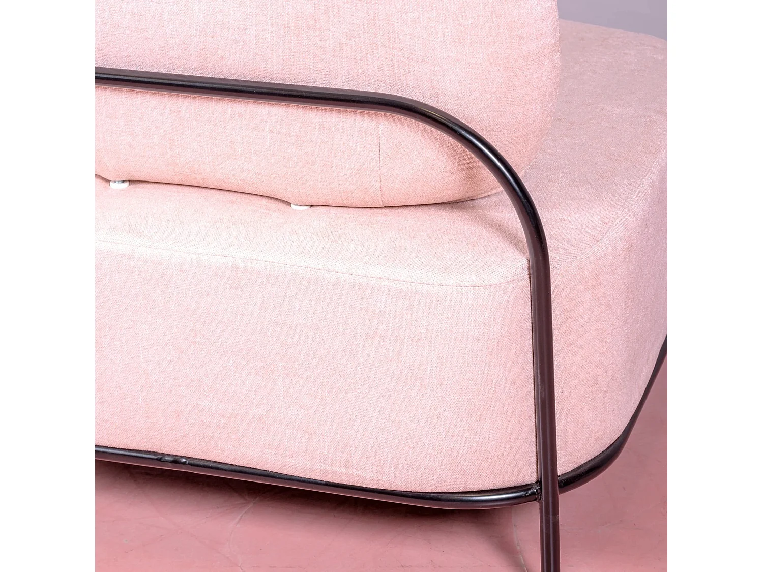 1-zits bank met een minimalistisch design - Clair - Roze