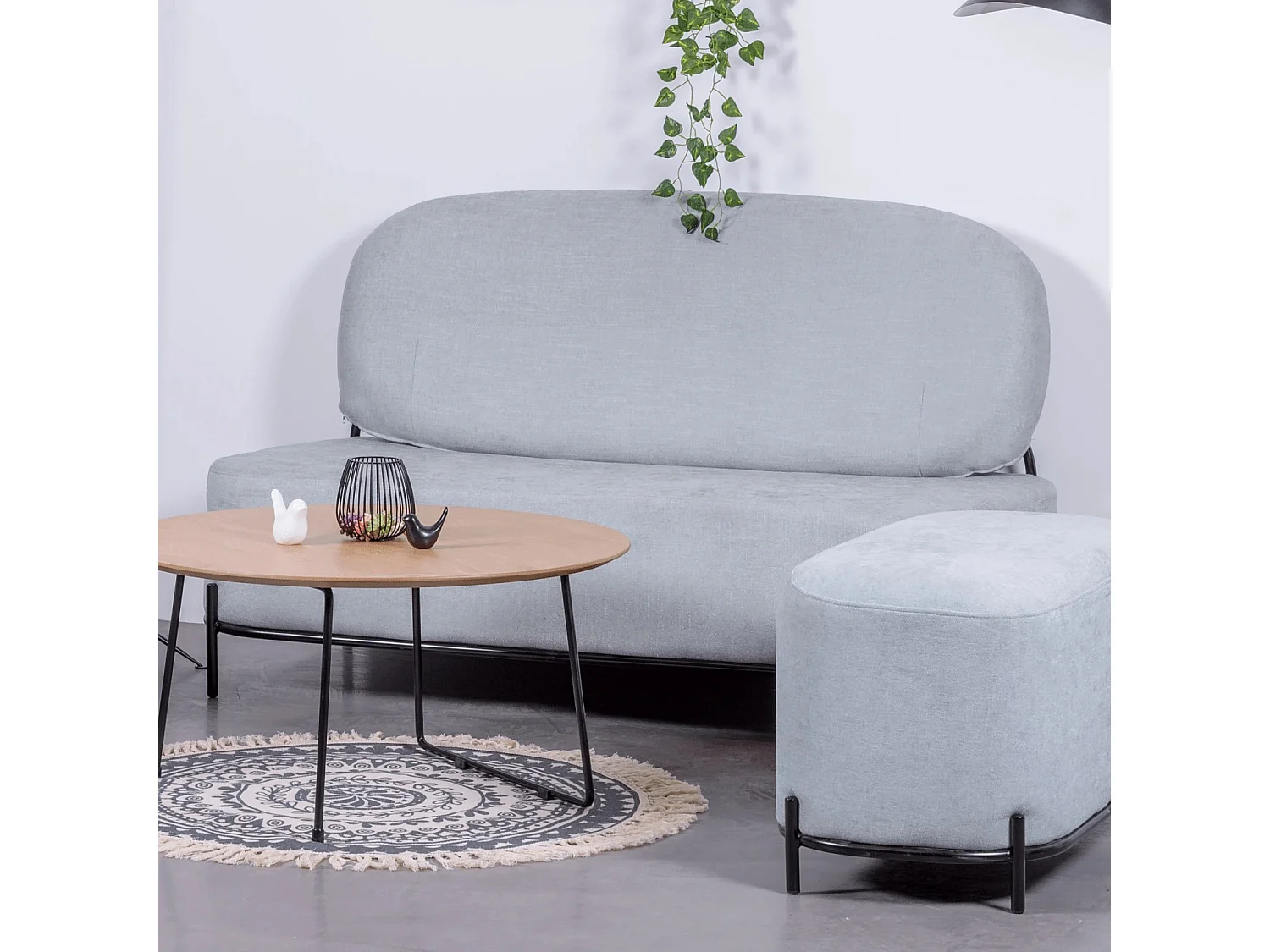 2-zitsbank met een minimalistisch design - Clair - Blauw