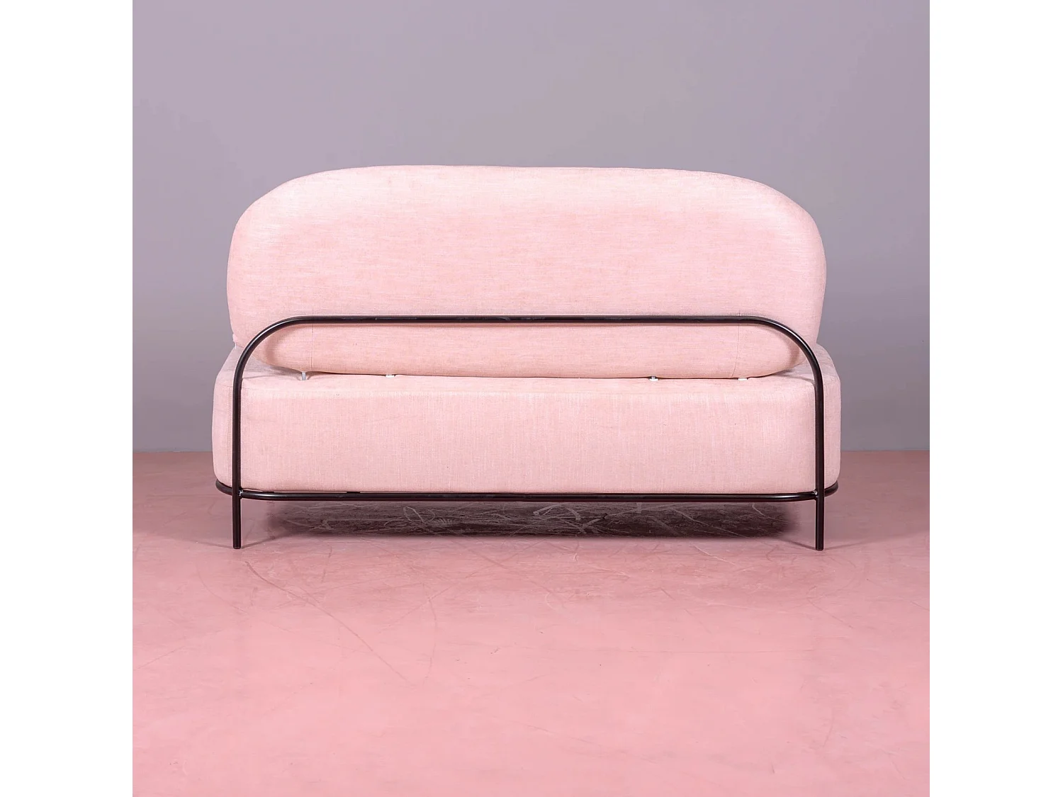 Canapé 2 places au design minimaliste Clair - Rose