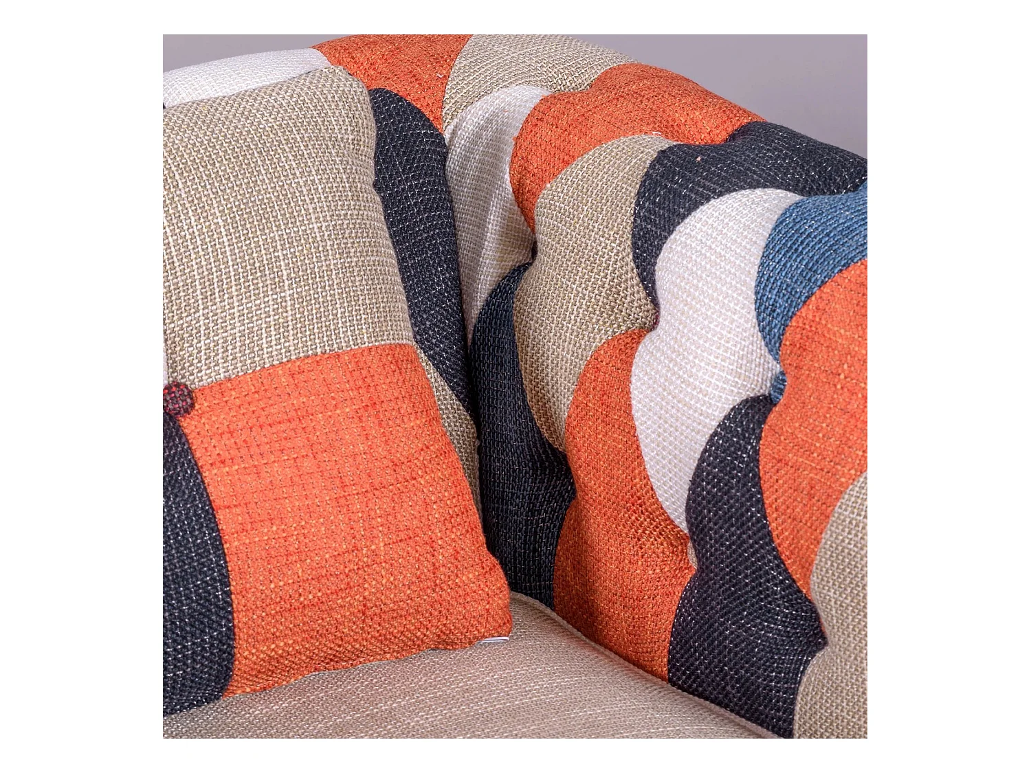 Sofá de 1 plaza tapizado en patchwork - Chesterfield - Patchwork