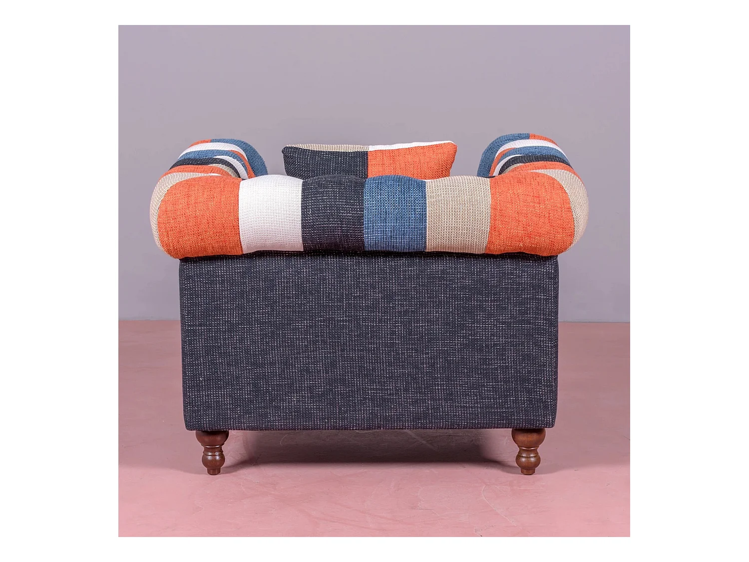 Sofá de 1 plaza tapizado en patchwork - Chesterfield - Patchwork