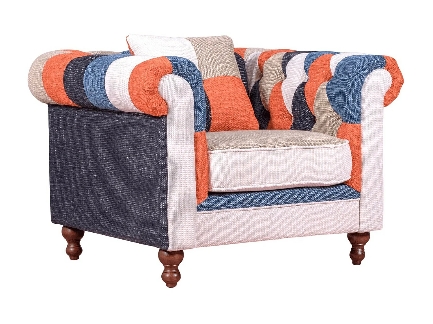 1-zitsbank bekleed met patchwork - Chesterfield - Lapwerk