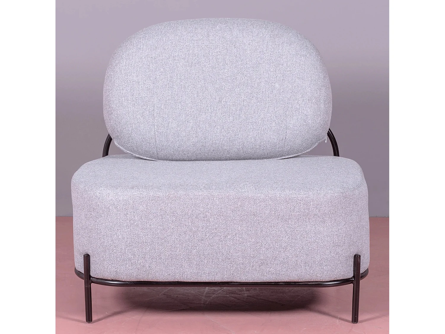 Canapé 1 place au design minimaliste - Clair - Gris