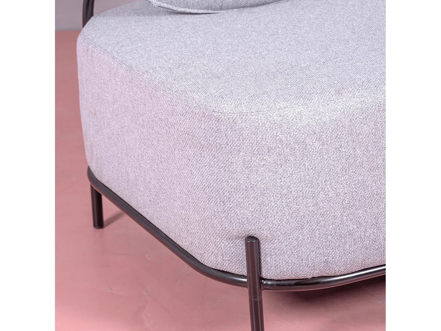 Canapé 1 place au design minimaliste - Clair - Gris