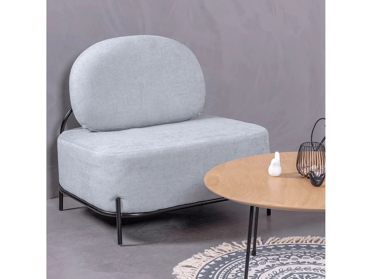 1-Sitzer-Sofa mit minimalistischem Design - Clair - Blau