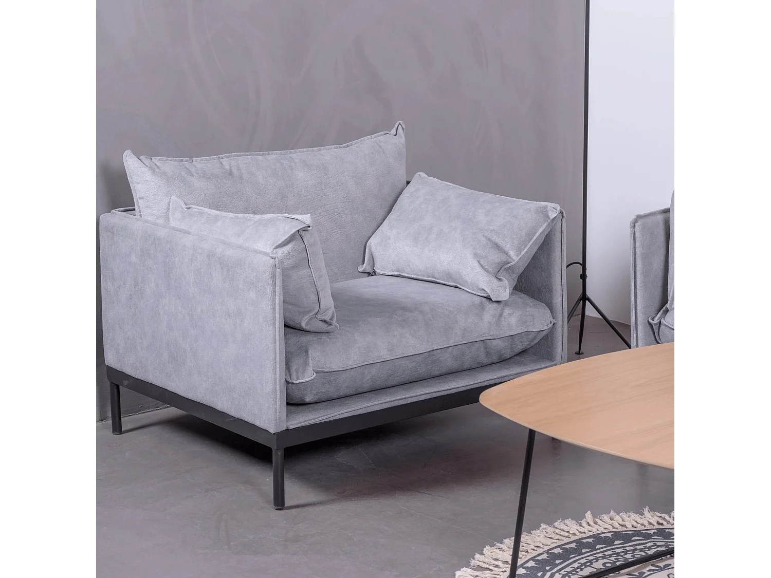 1-Sitzer-Sofa mit Polyesterbezug - Skyline - Grau