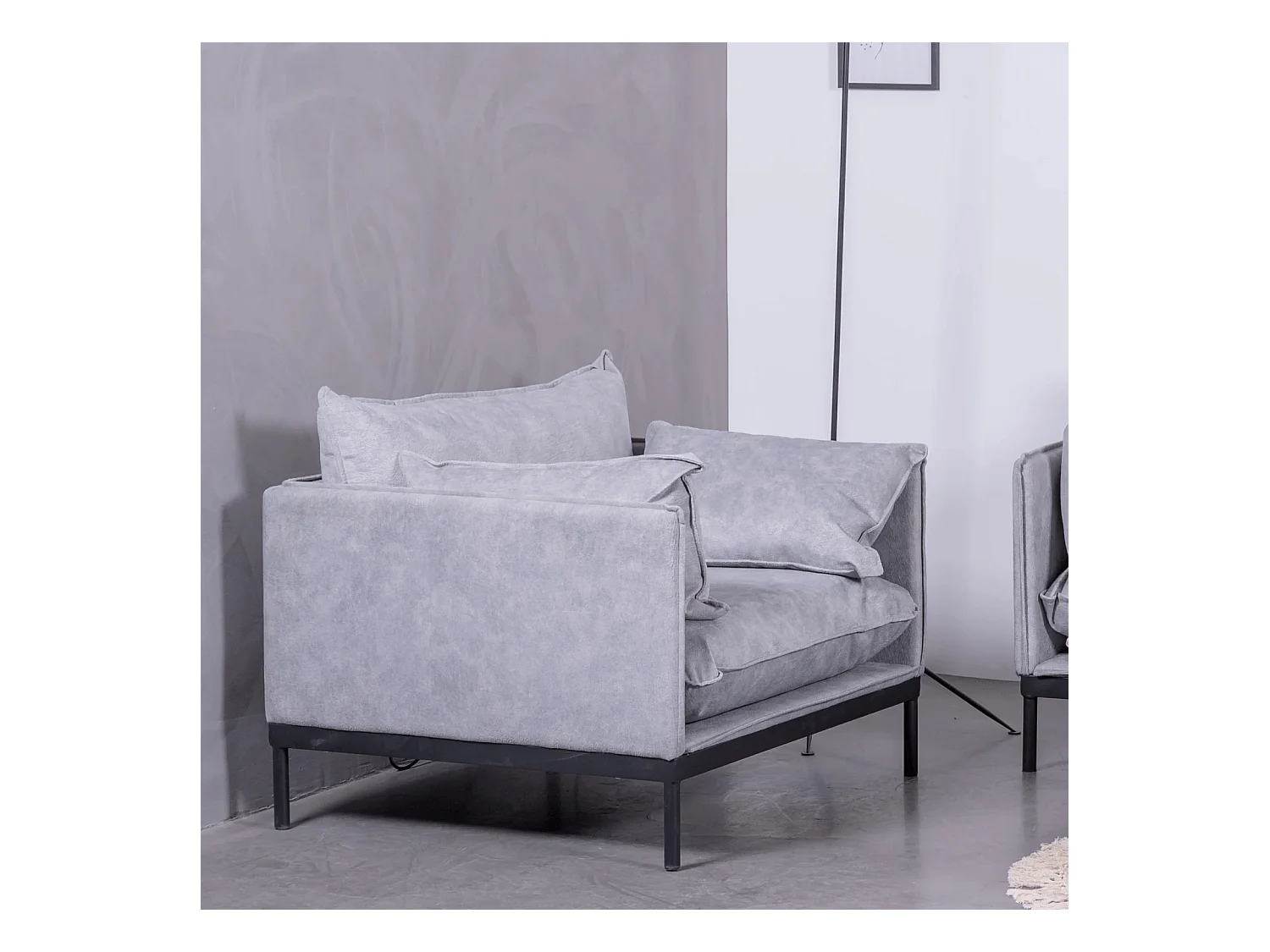 1-Sitzer-Sofa mit Polyesterbezug - Skyline - Grau