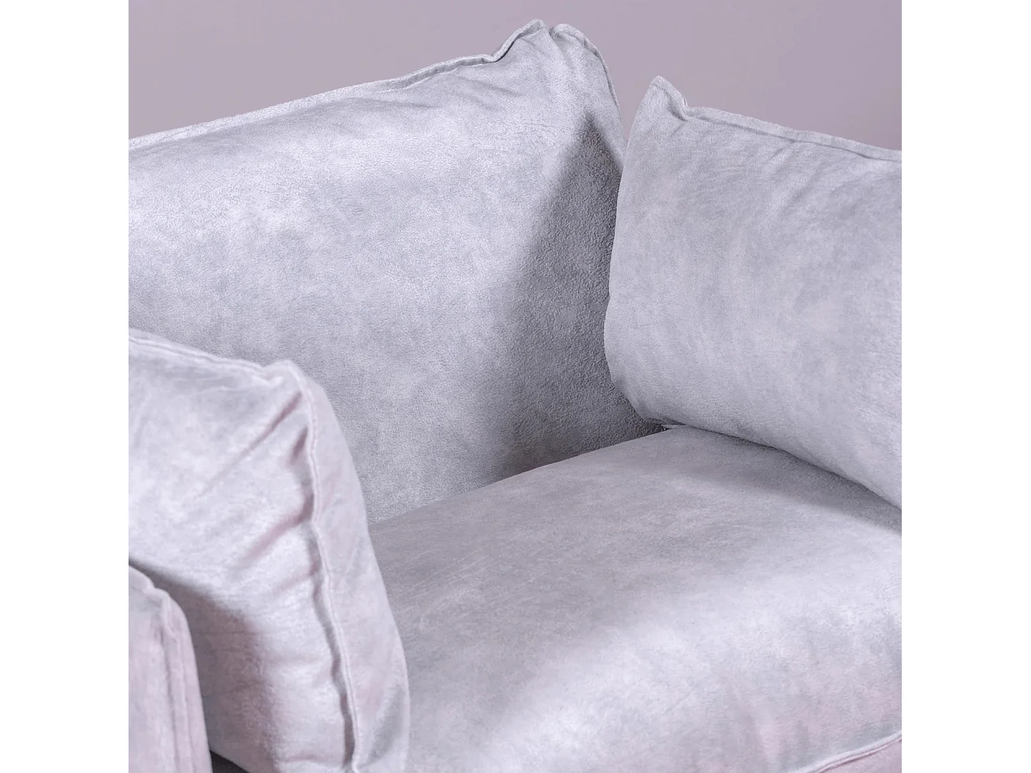 Canapé 1 place recouvert de polyester - Skyline - Gris