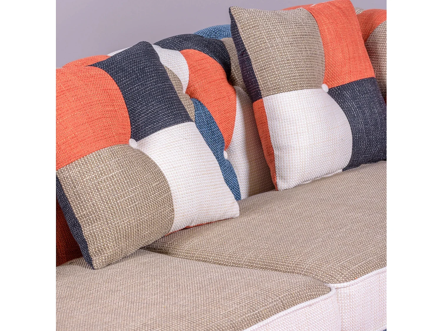 Sofá de 3 plazas tapizado en patchwork - Chesterfield - Patchwork