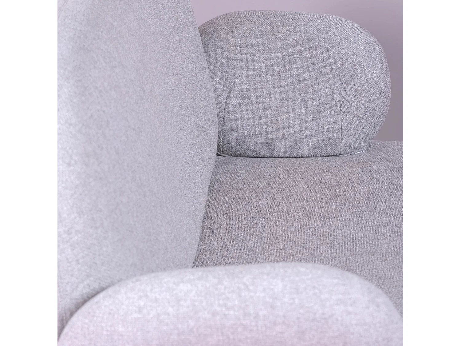 Canapé 2 places au design minimaliste avec accoudoirs - Clair - Gris