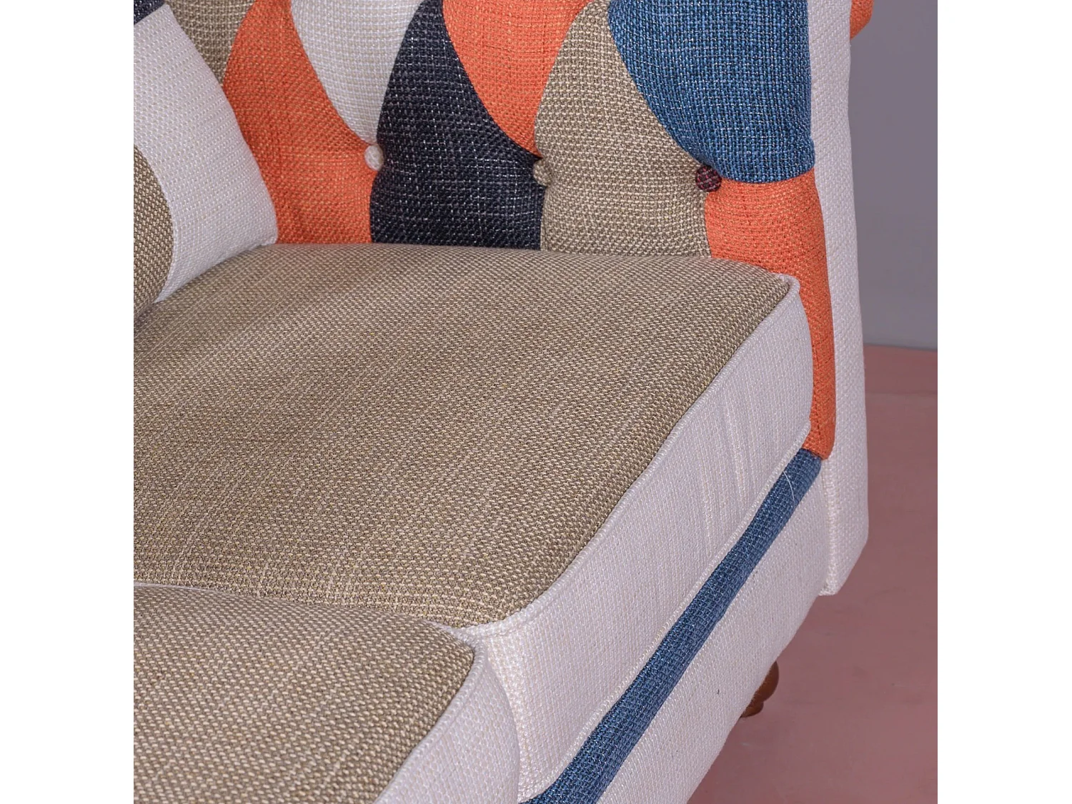 Sofá de 2 plazas tapizado en patchwork - Chesterfield - Patchwork