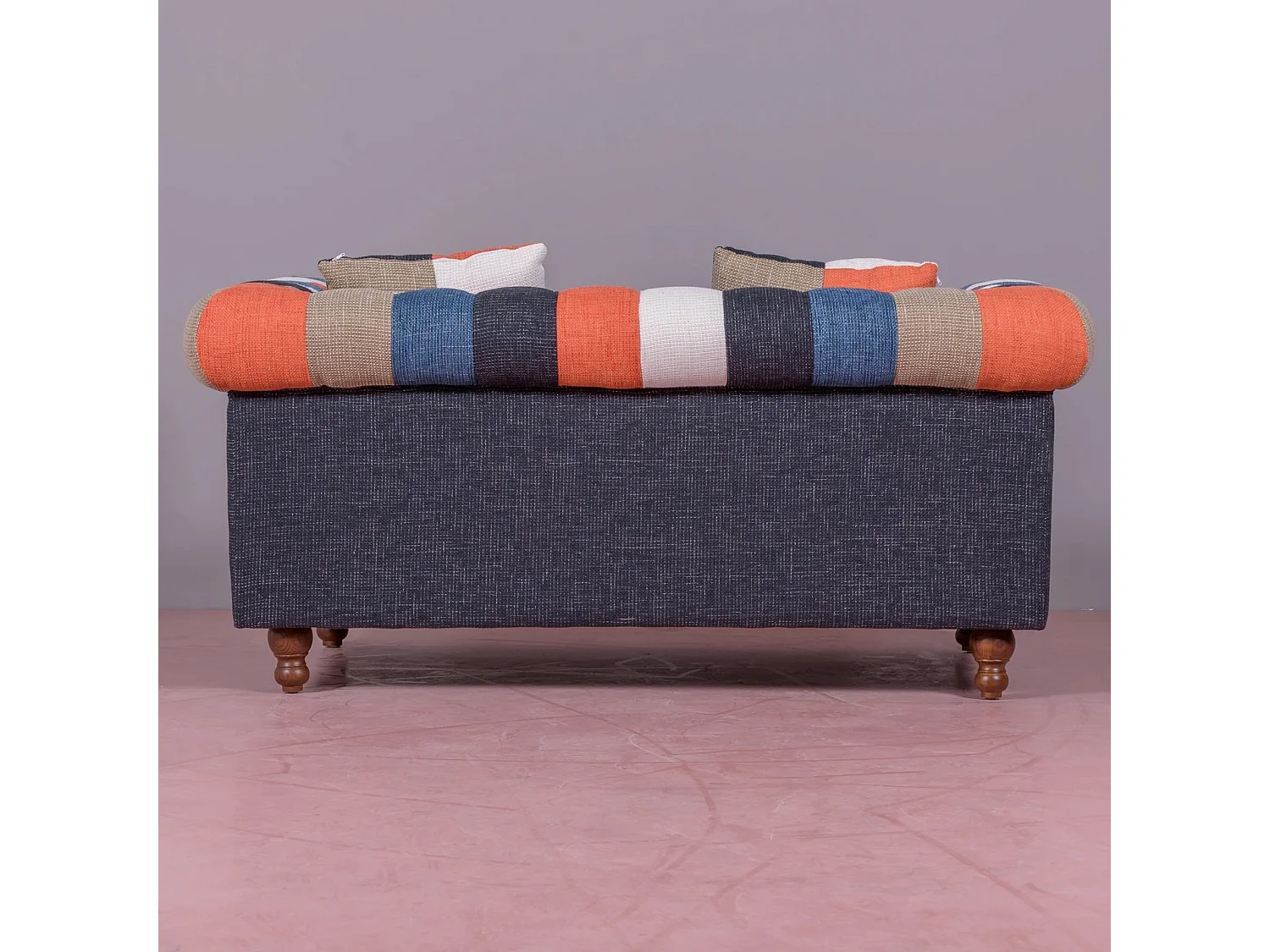 Sofá de 2 plazas tapizado en patchwork - Chesterfield - Patchwork