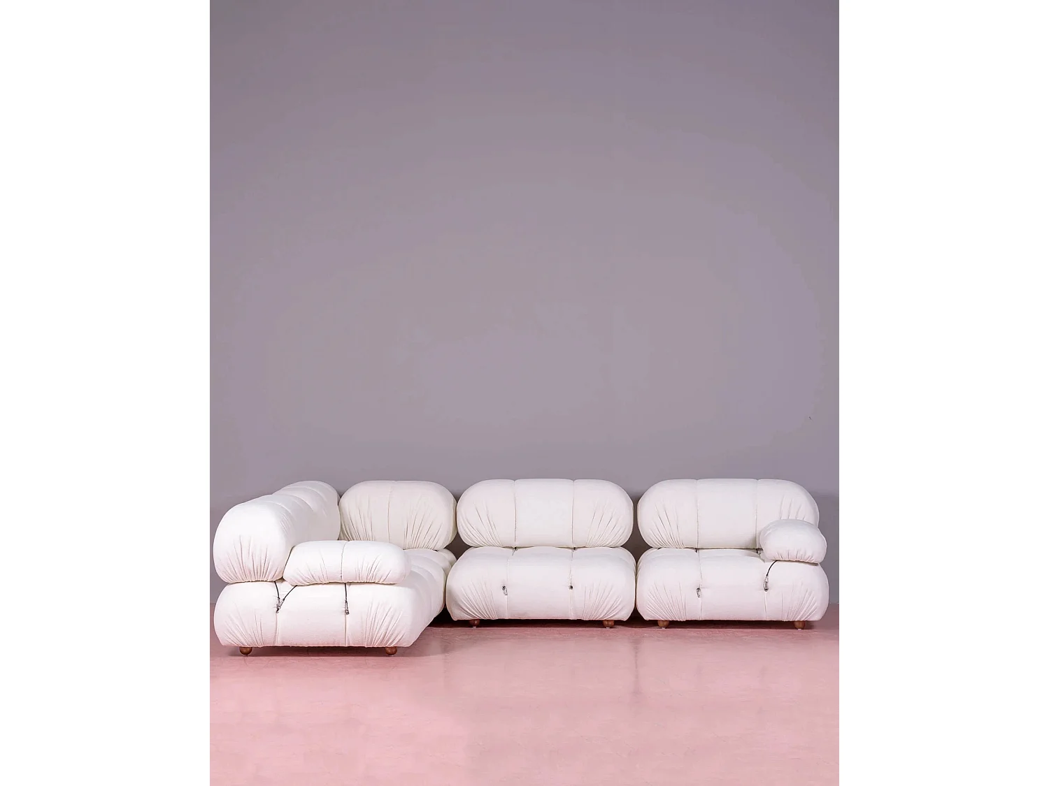 4-delige "L"-vormige modulaire bank - Laurel - Wit