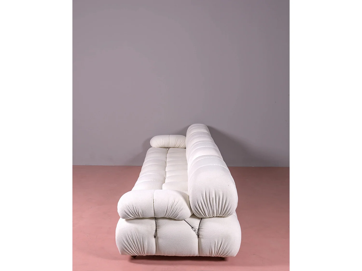 4-delige modulaire bank bekleed met bouclé - Laurel - Wit