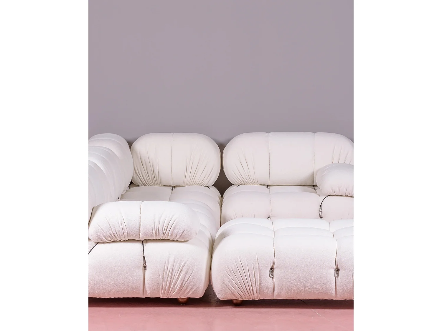 5-delige modulaire bank met 'U'-vormige chaise longue - Laurel - Wit