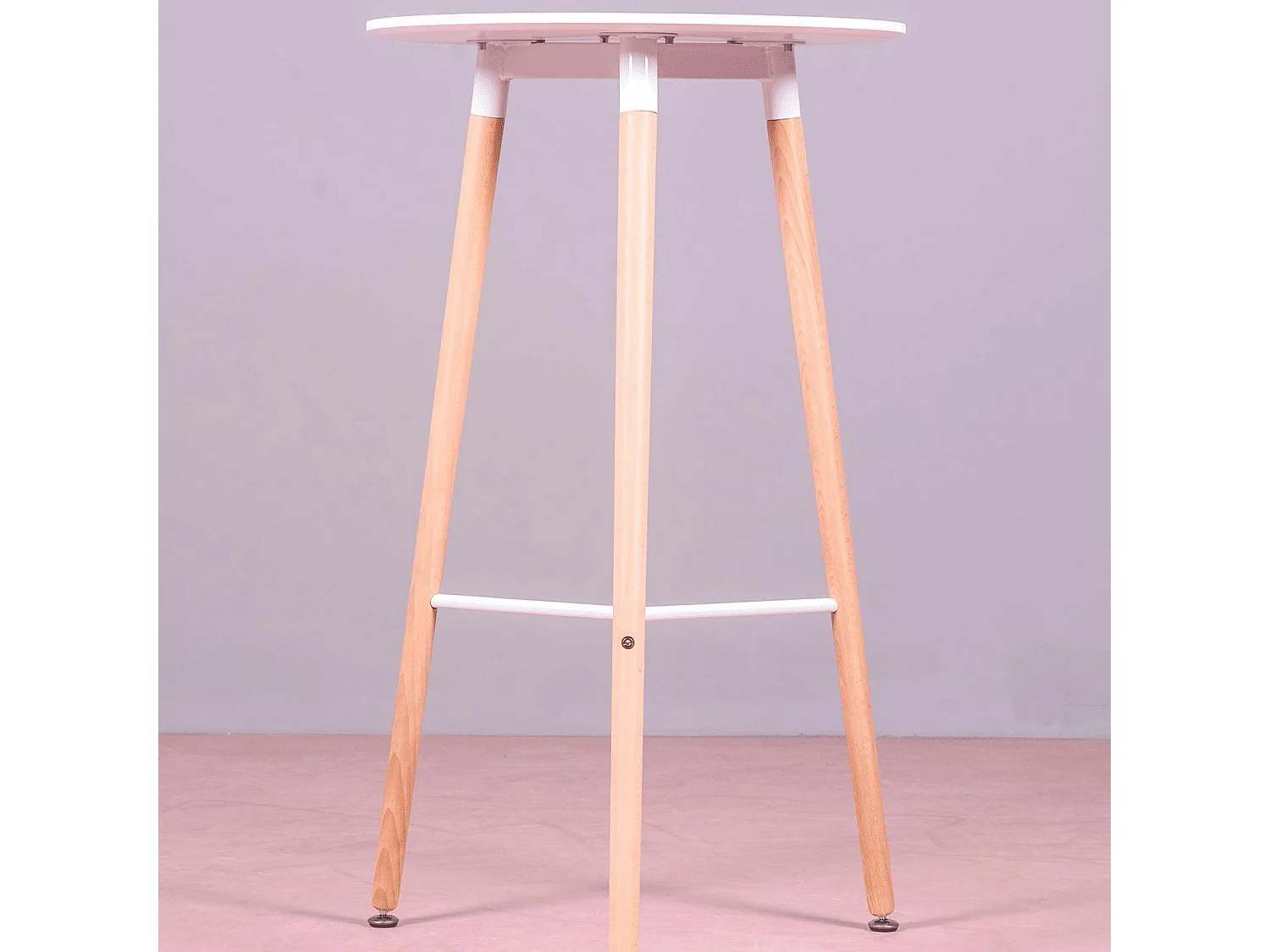 Mesa alta estilo Nordic (102cm) - Palermo - Branco