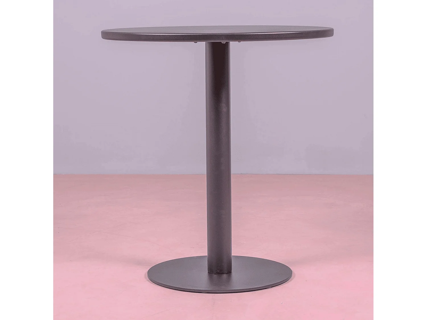 Mesa alta industrial de acero de 76cm de altura - Brandon - Negro