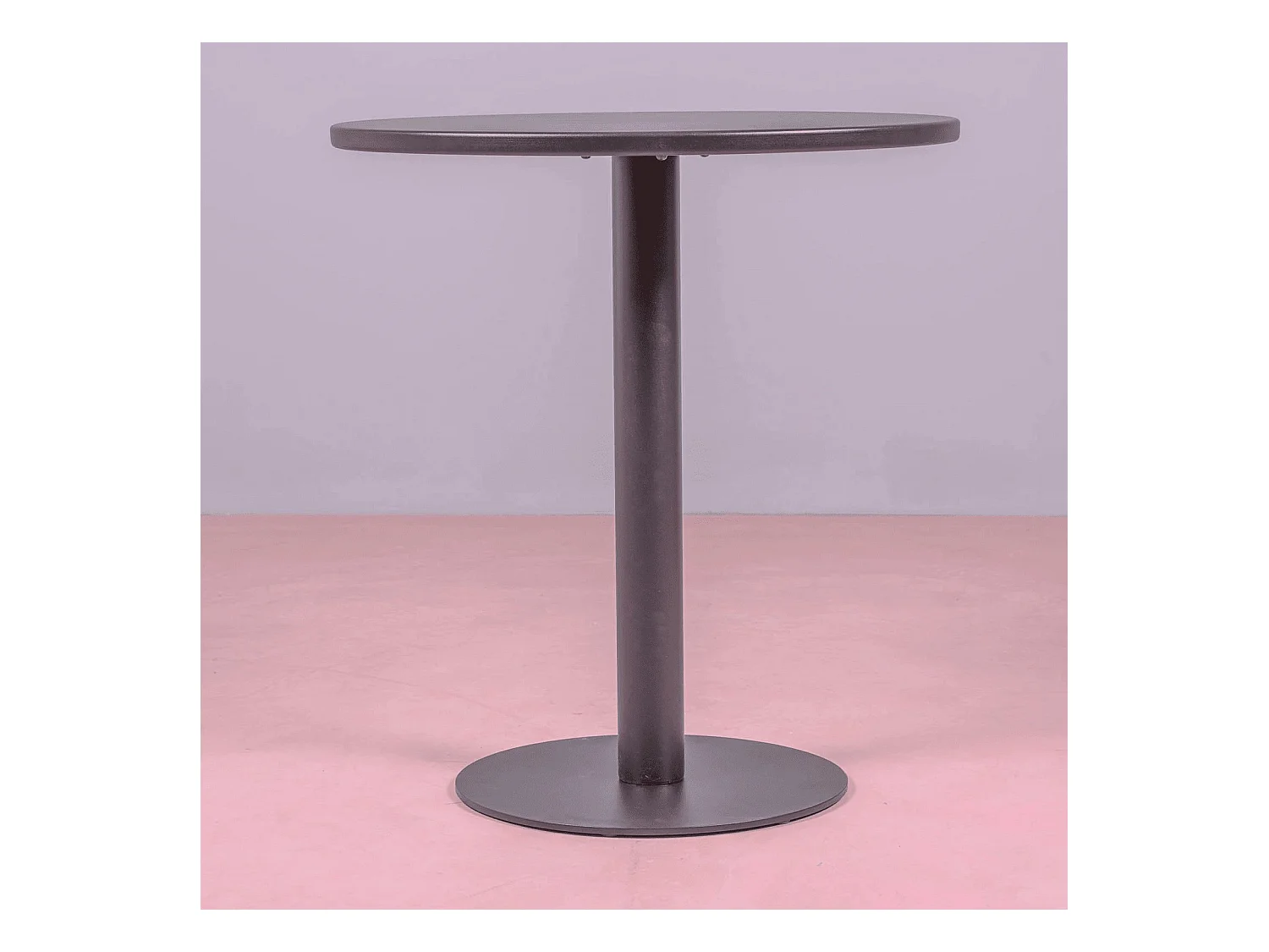 Industrieller Stehtisch aus Stahl, 76 cm hoch - Brandon - Schwarz