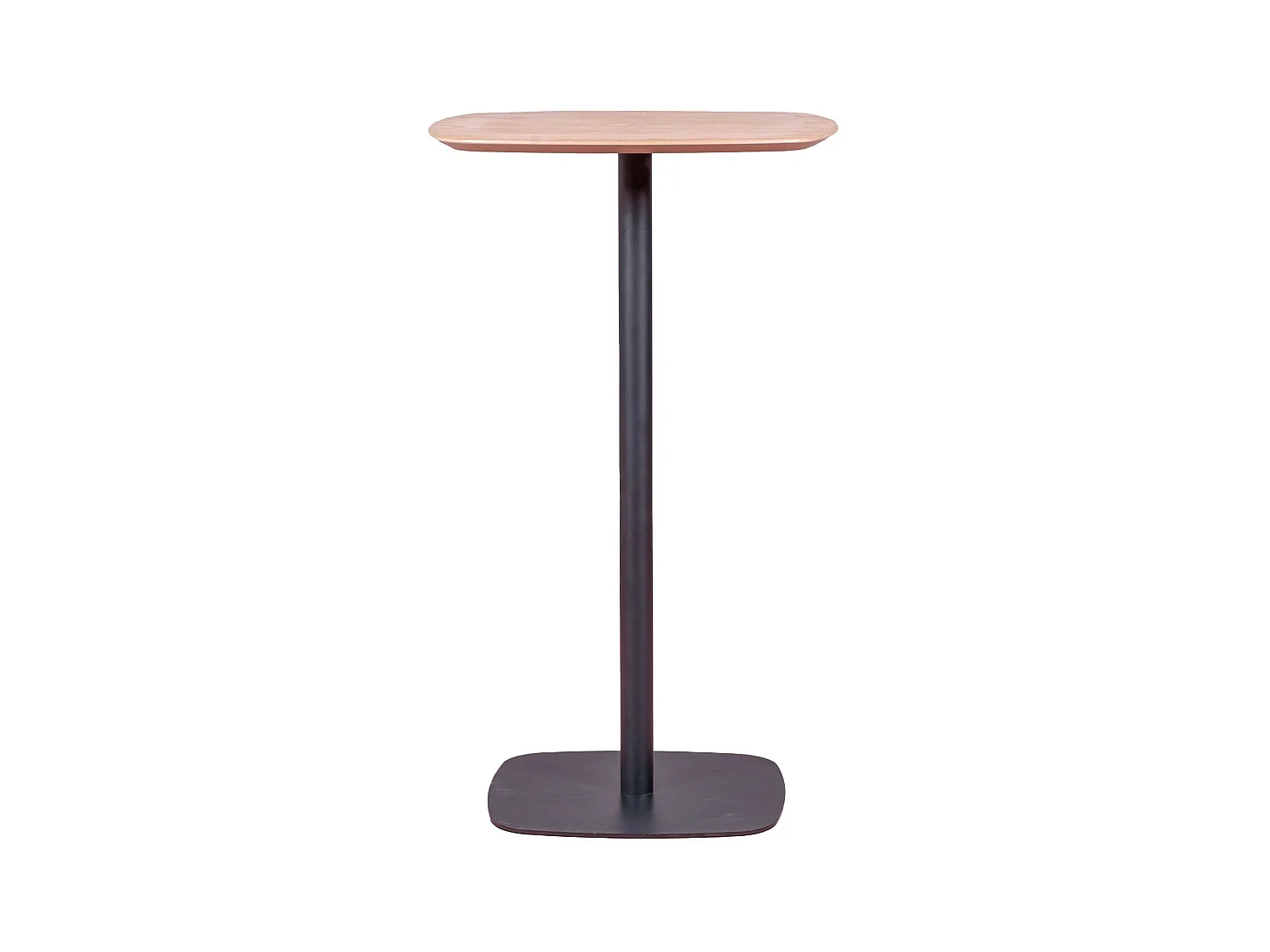 Table haute pour bar style industriel, 106cm de hauteur et 60x60cm - Pub - Chêne