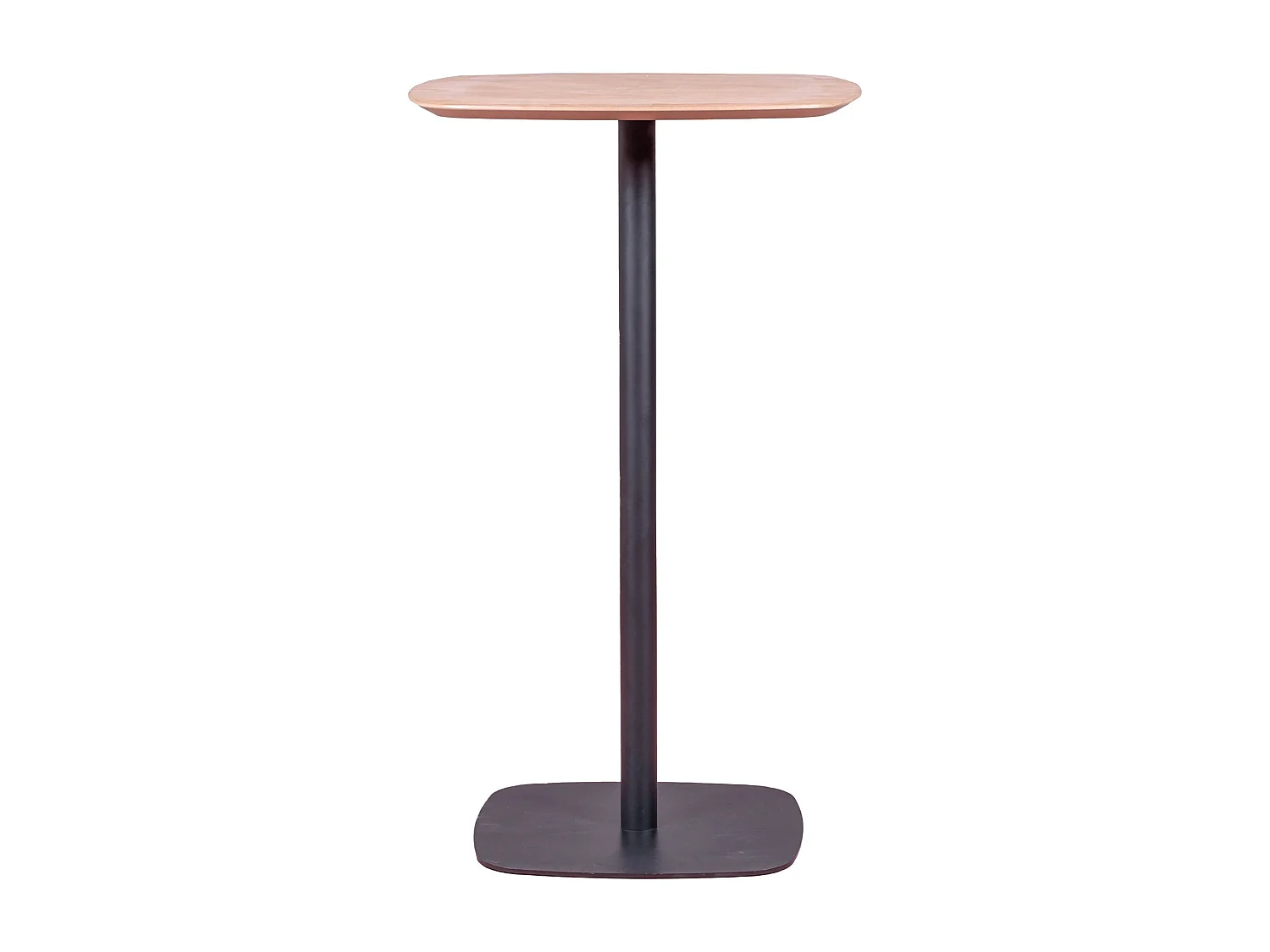 Table haute pour bar style industriel, 106cm de hauteur et 60x60cm - Pub - Chêne