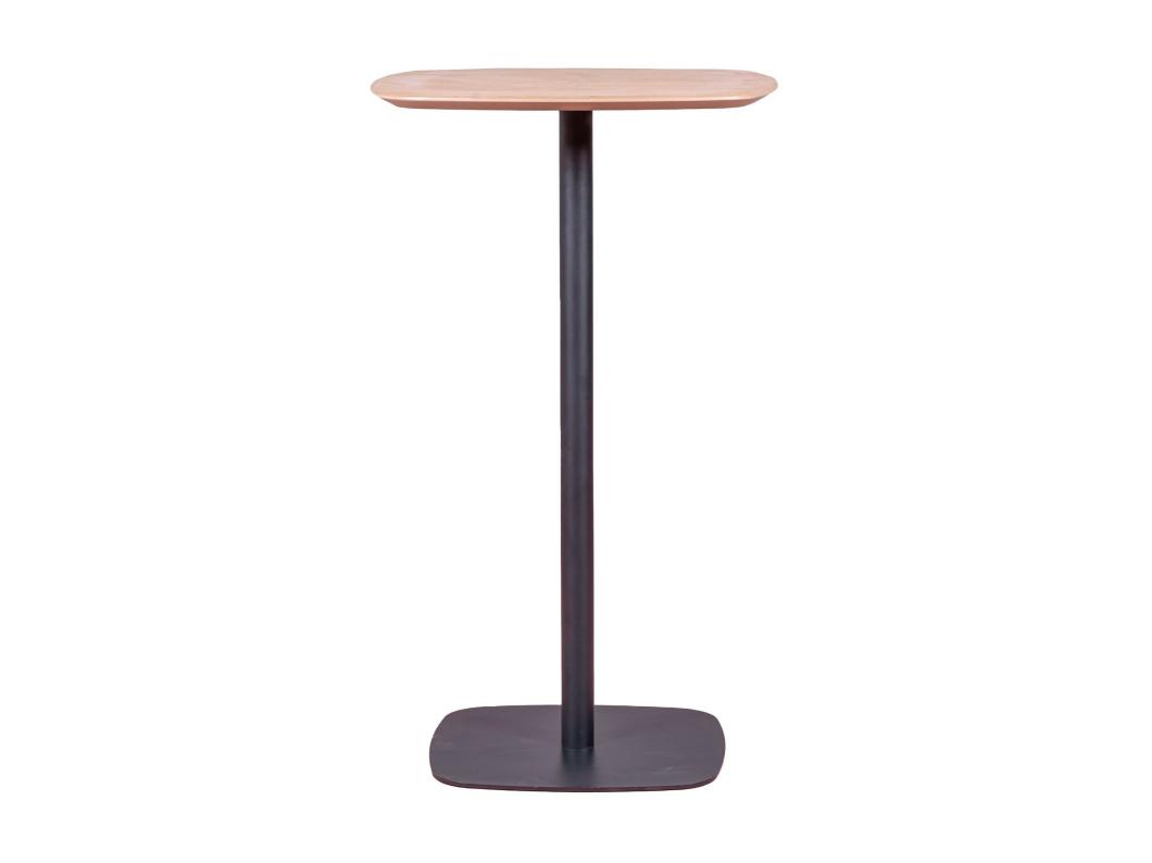 Hoge tafel voor bar in industriële stijl, 106cm hoog en 60x60cm - Pub - Eik