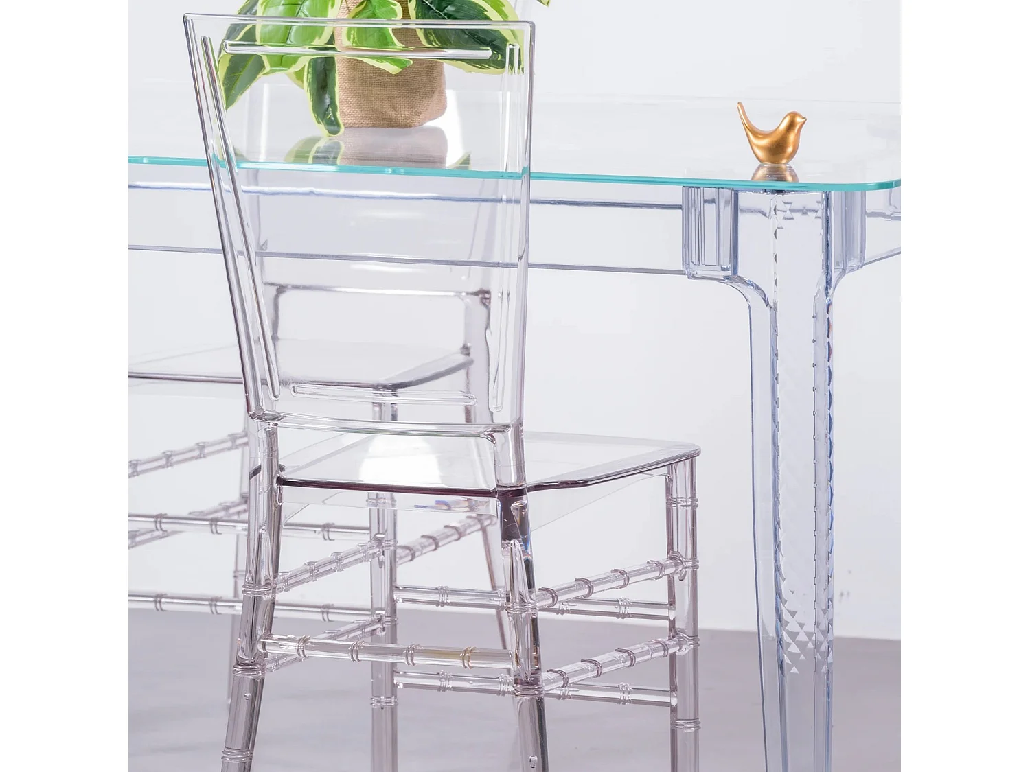 Designstoel in transparant polycarbonaat - Ghost - Transparant