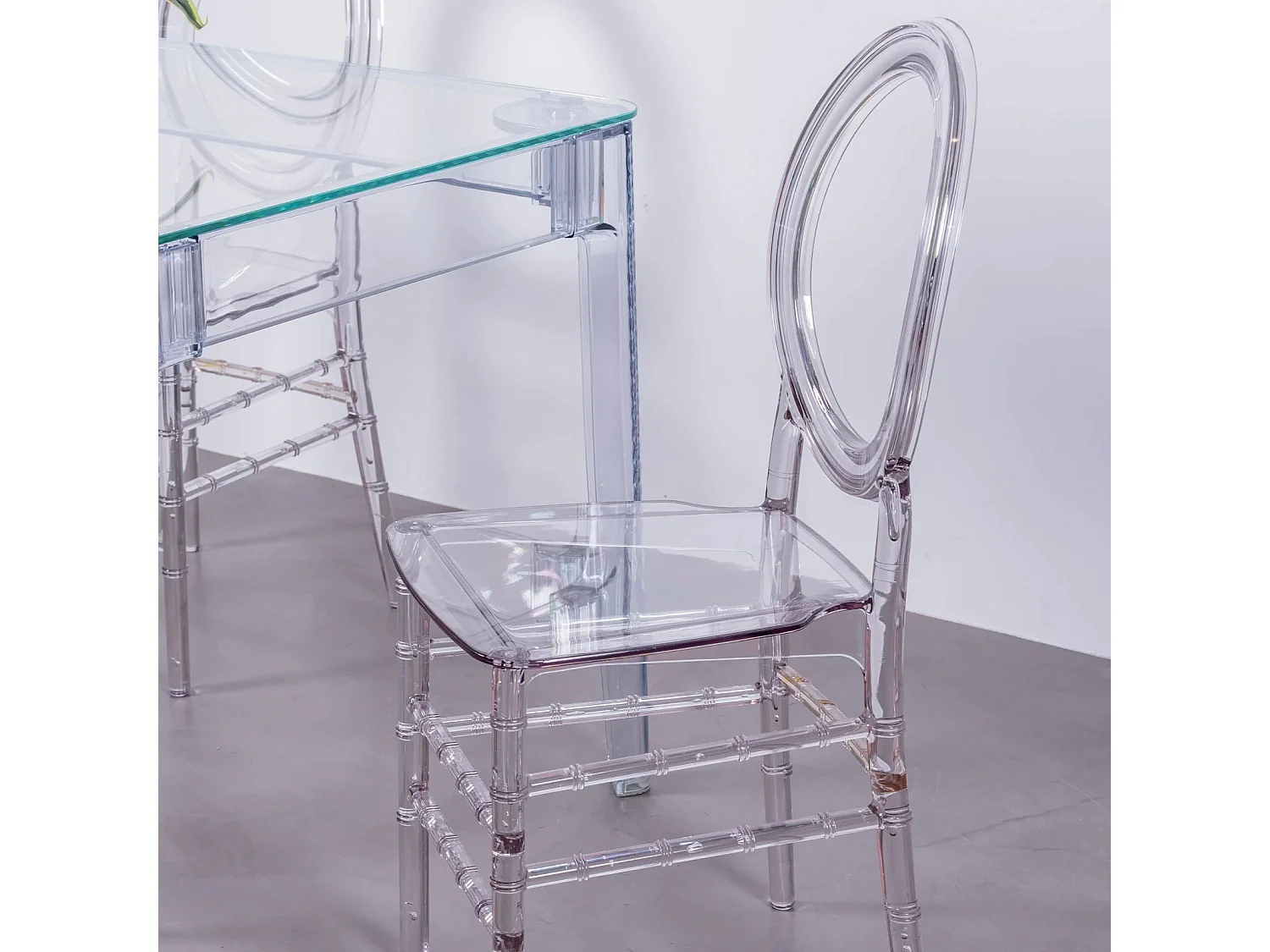 Chaise classique en polycarbonate transparent - Ghost - Transparent