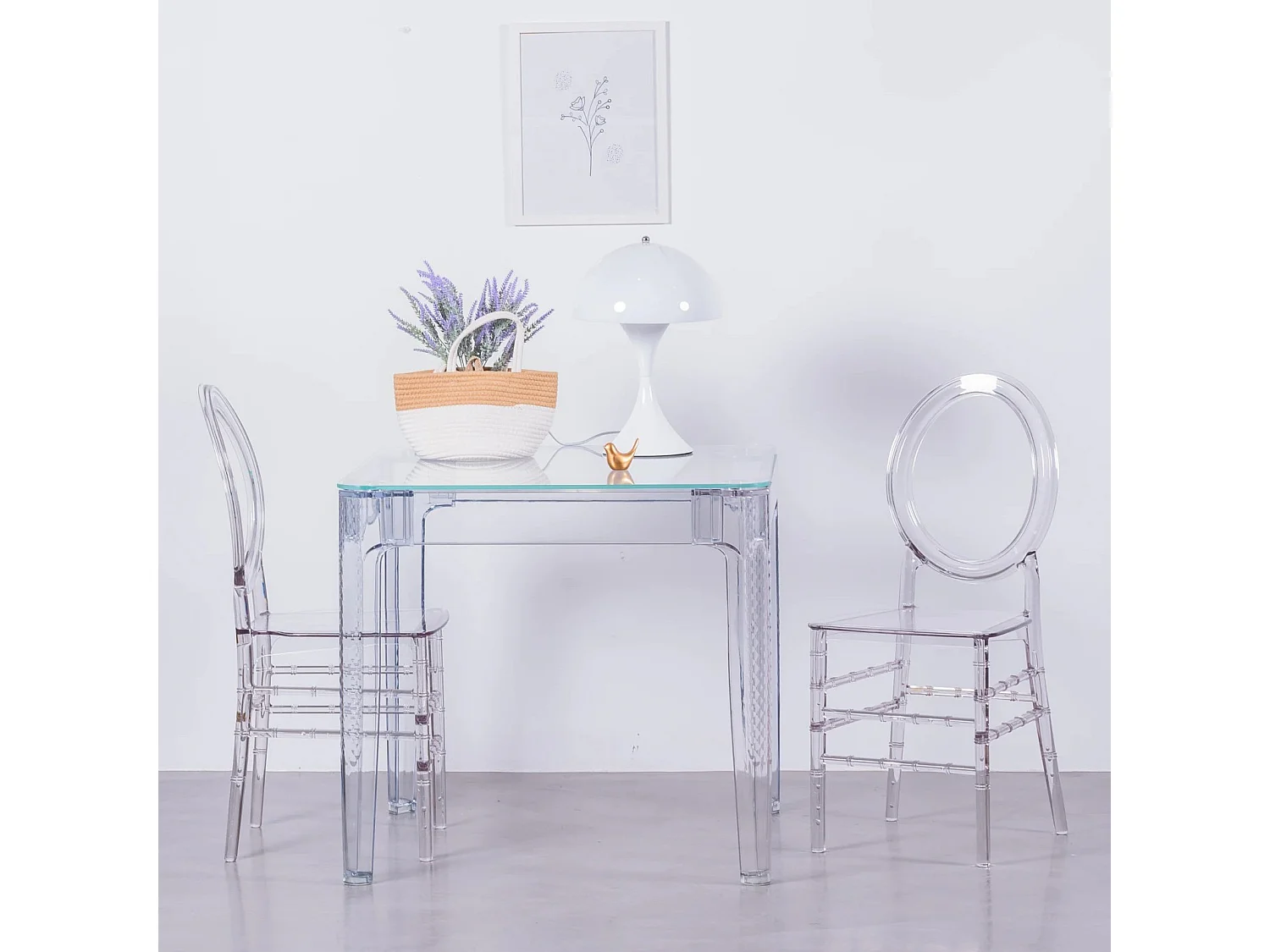 Chaise classique en polycarbonate transparent - Ghost - Transparent