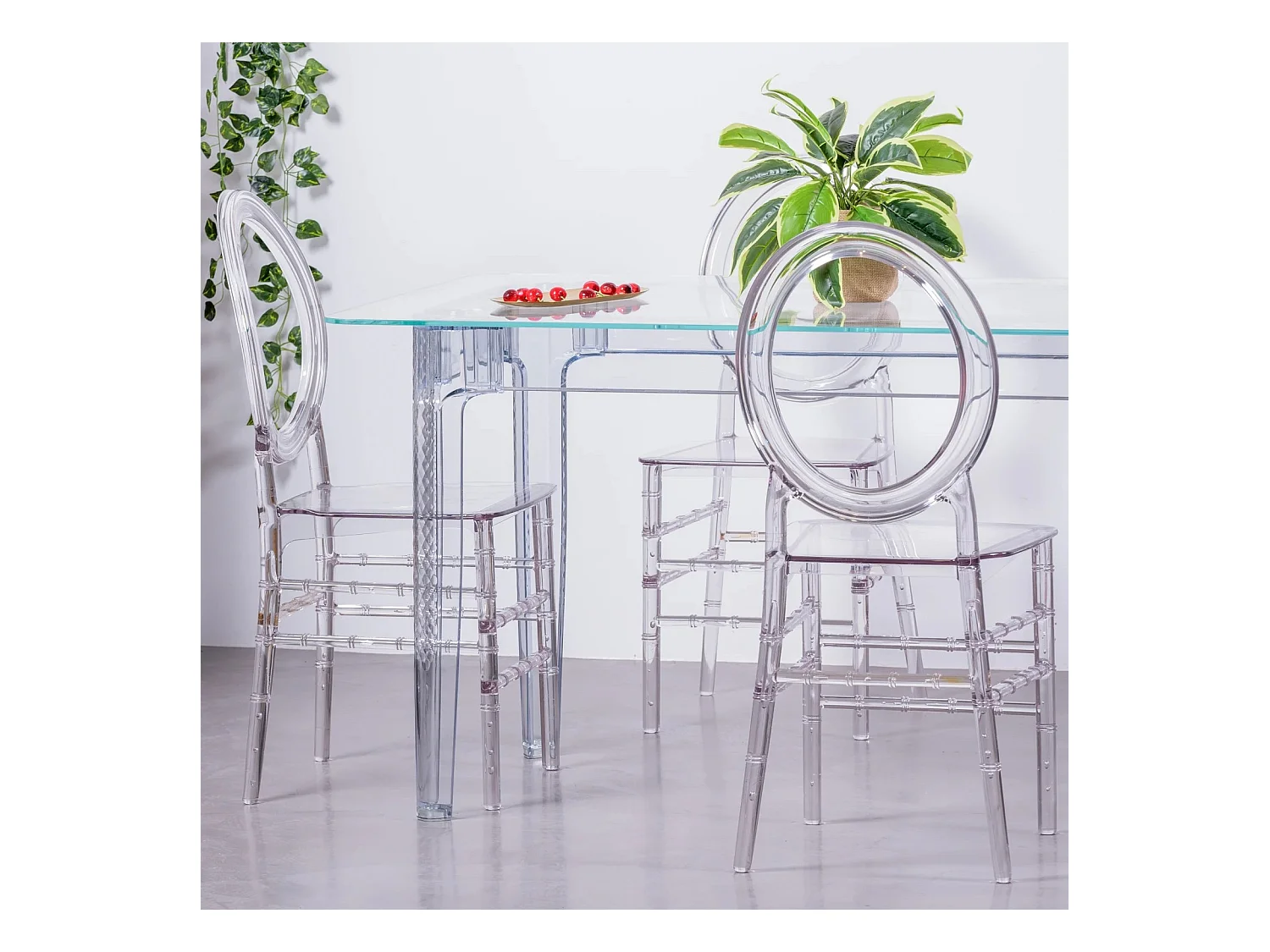 Klassieke stoel in transparant polycarbonaat - Ghost - Transparant