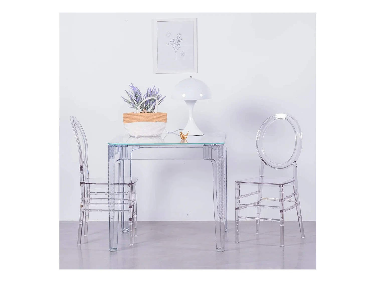 Klassieke stoel in transparant polycarbonaat - Ghost - Transparant