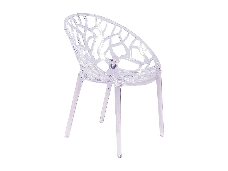 Sedia di design in plastica policarbonato trasparente adatta per esterni - Chrystal - Trasparente