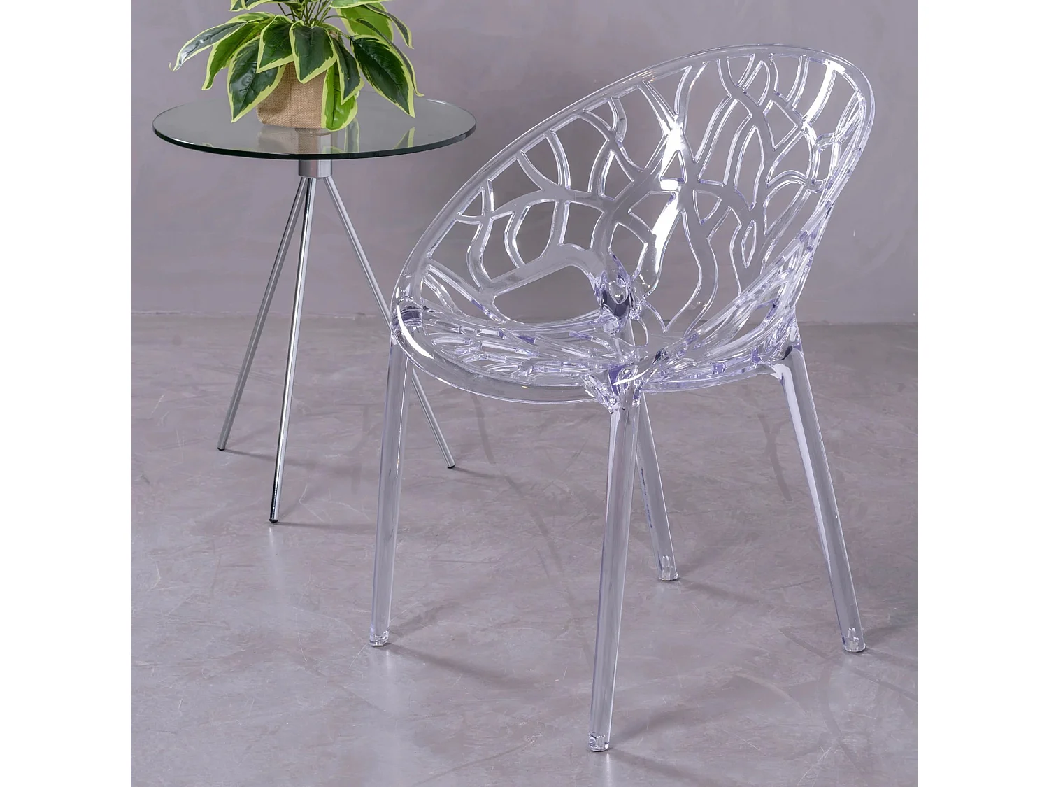 Designstoel van transparant polycarbonaat kunststof geschikt voor buiten - Chrystal - Transparant