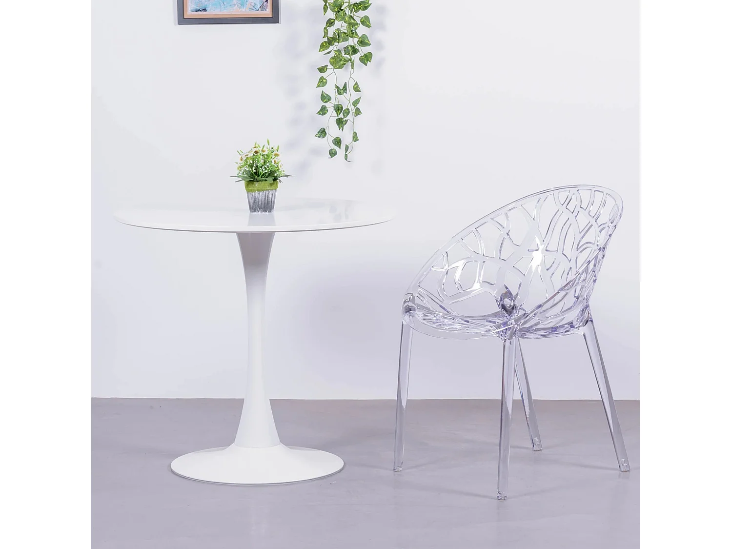 Designstoel van transparant polycarbonaat kunststof geschikt voor buiten - Chrystal - Transparant