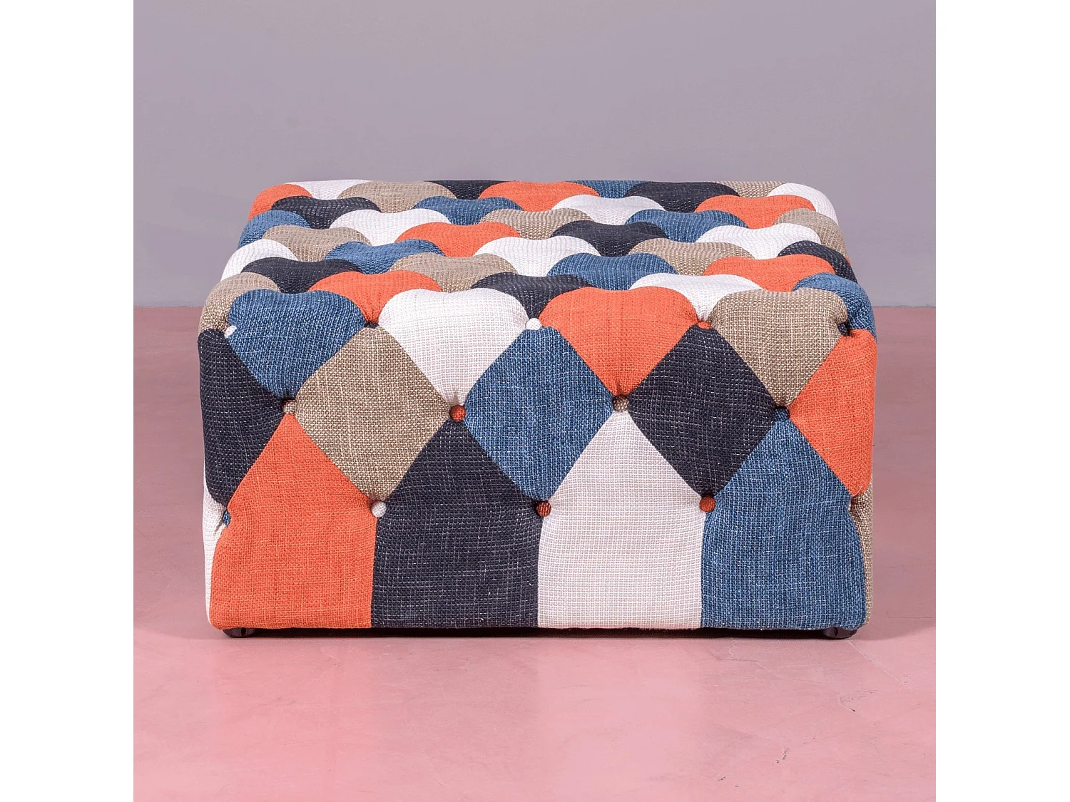 Table basse rembourrée patchwork - Chesterfield - Patchwork