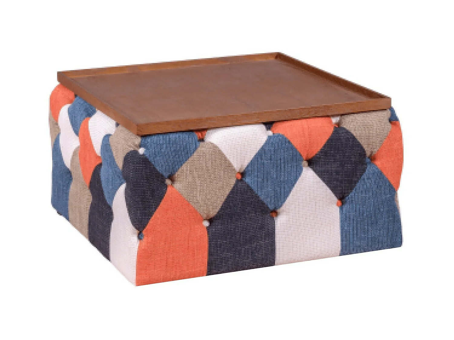 Table basse rembourrée patchwork - Chesterfield - Patchwork