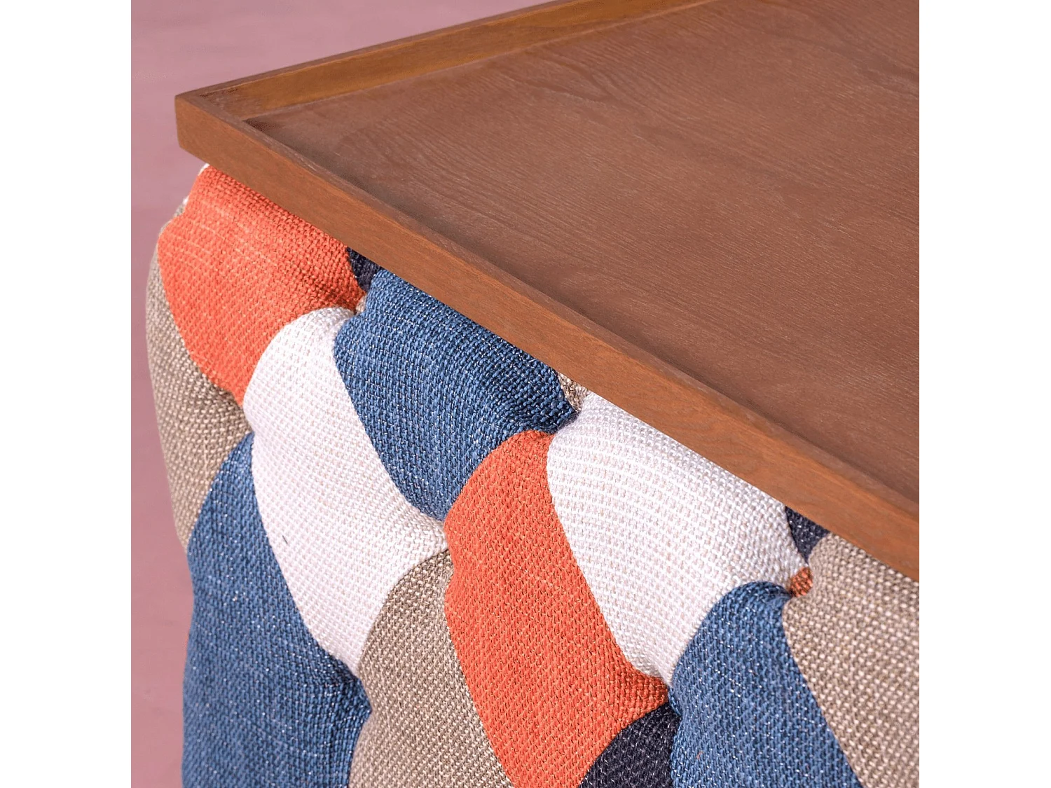 Patchwork gestoffeerde salontafel - Chesterfield - Lapwerk