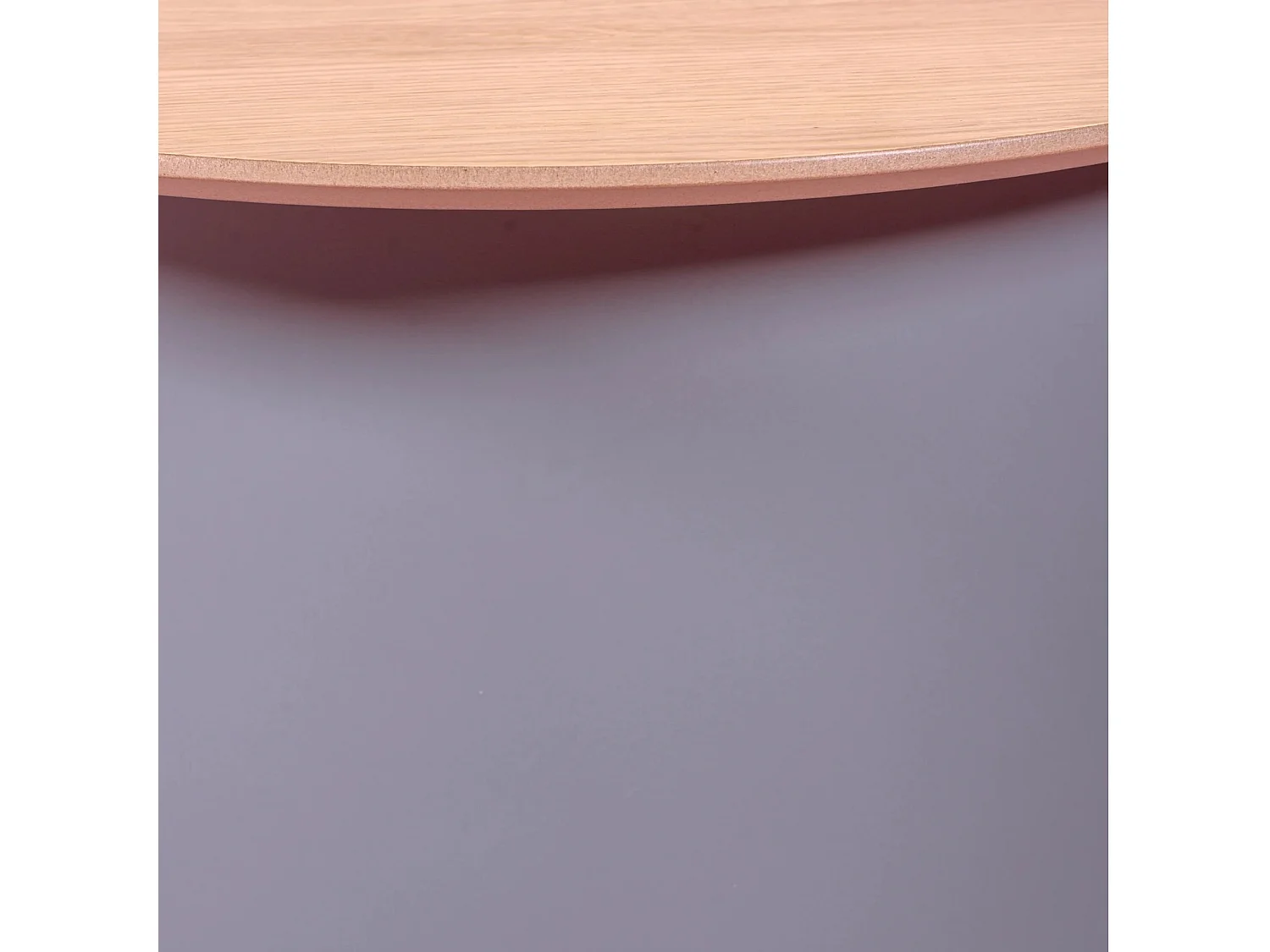 Ronde salontafel met eikenhouten blad - Norway - Grijs