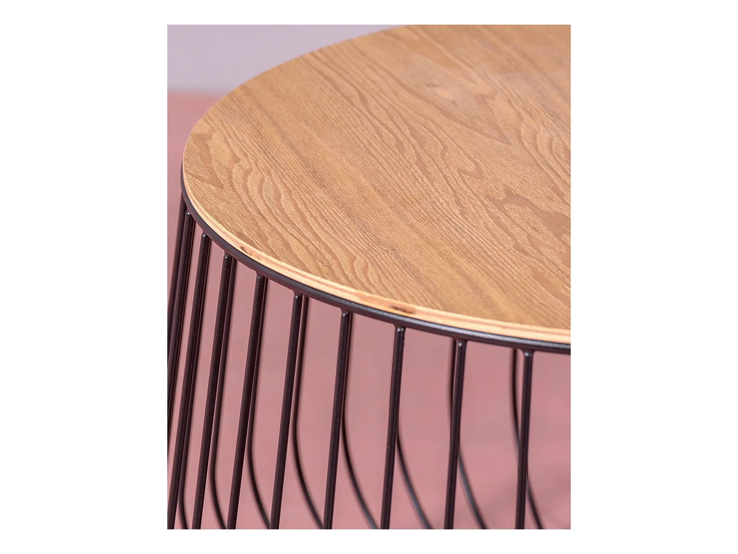 Salontafel in essenhout en gelakt staal - Zürich - Zwart