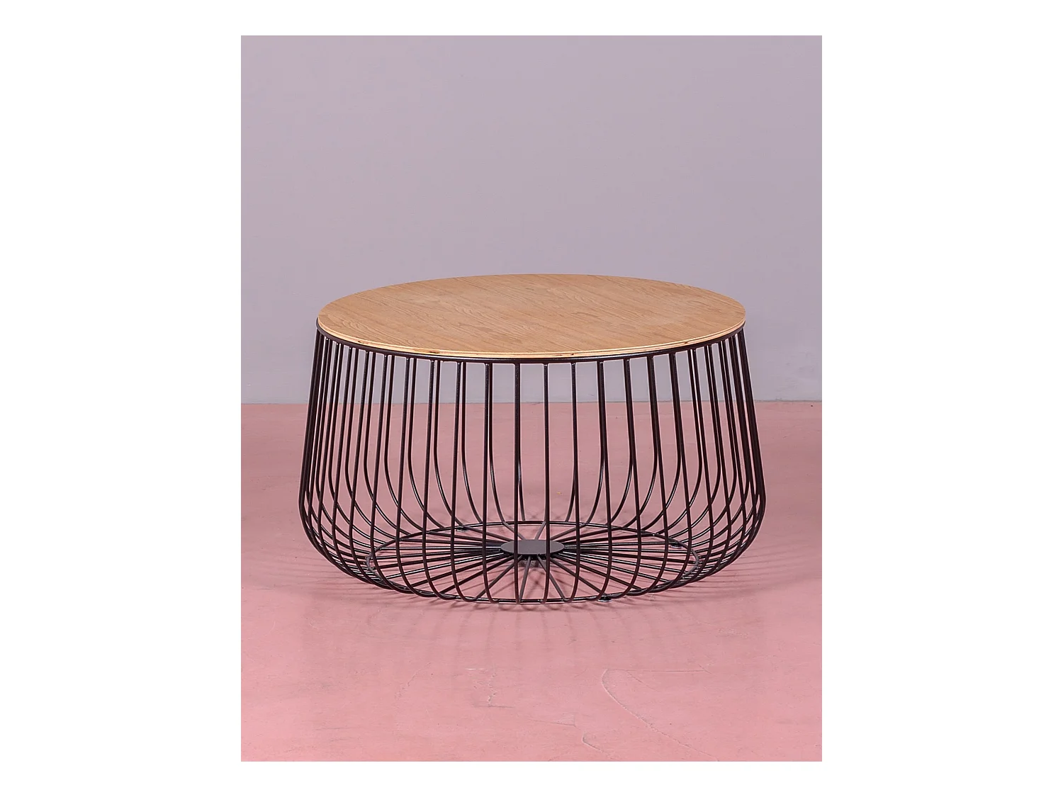 Salontafel in essenhout en gelakt staal - Zürich - Zwart