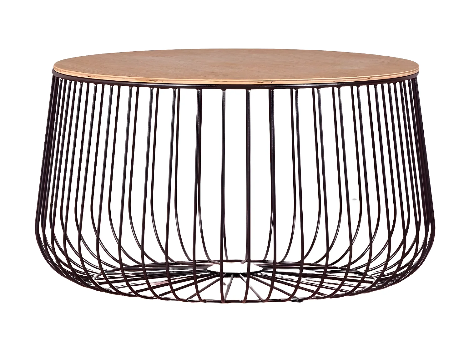 Table basse en bois de frêne et acier laqué - Zurich - Noir