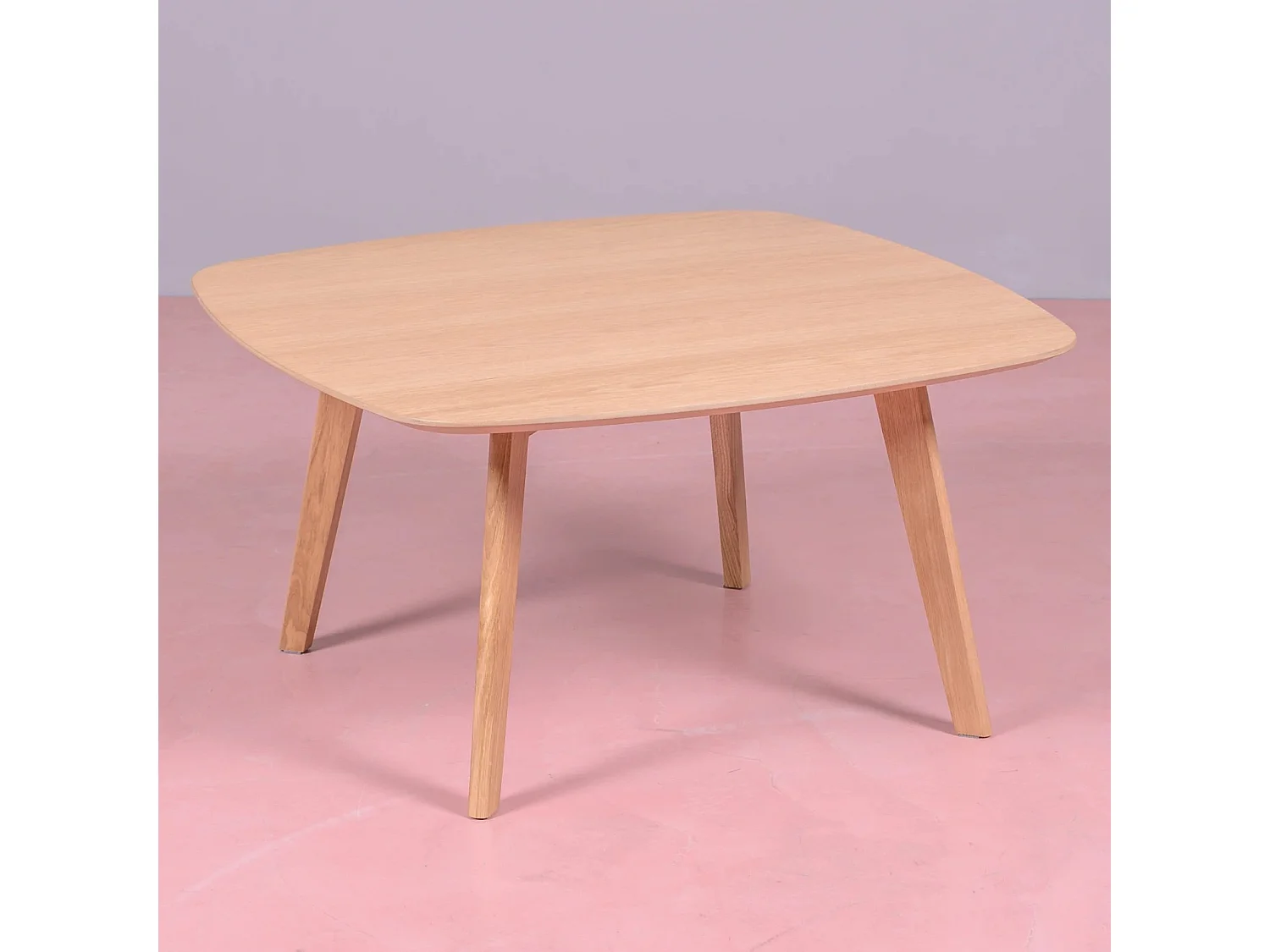 Mesa auxiliar cuadrada en madera de roble (80x80) - Northpole - Roble