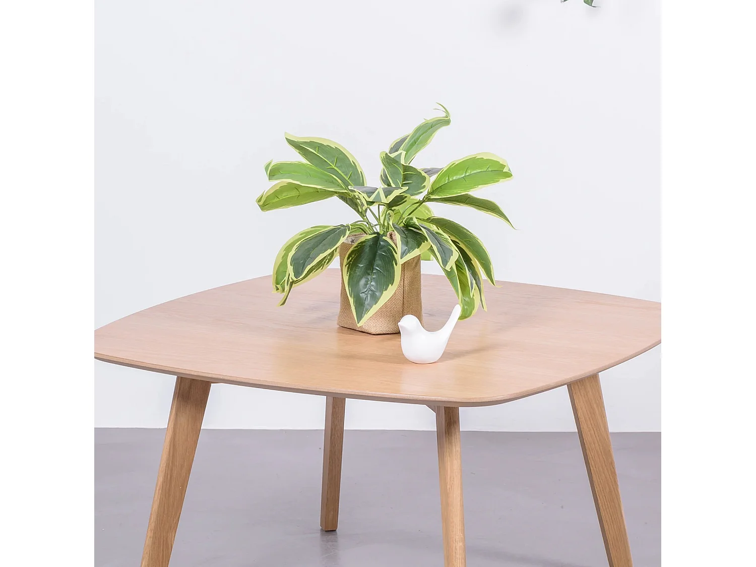 Table d'appoint carrée en bois de chêne (80x80) - Northpole - Chêne