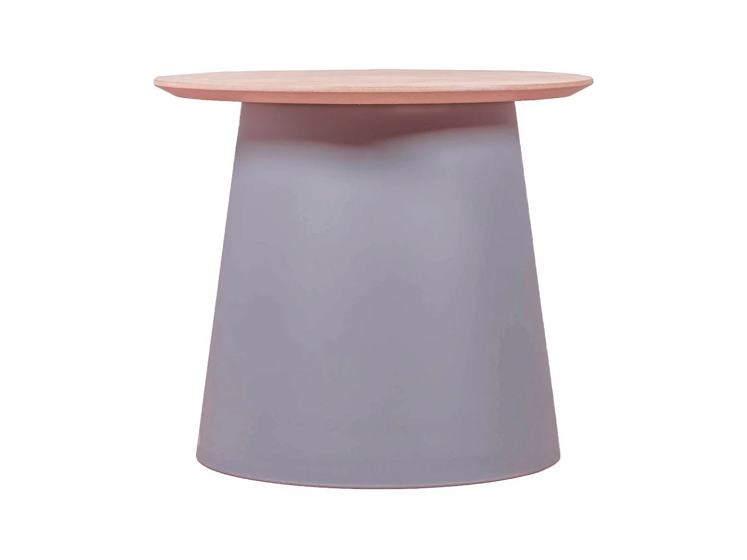 Table d'appoint ronde en bois de chêne (50cm) - Norway - Gris