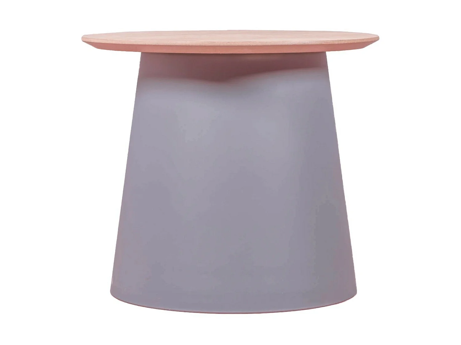 Tavolino rotondo in legno di quercia (50 cm) - Norway - Grigio