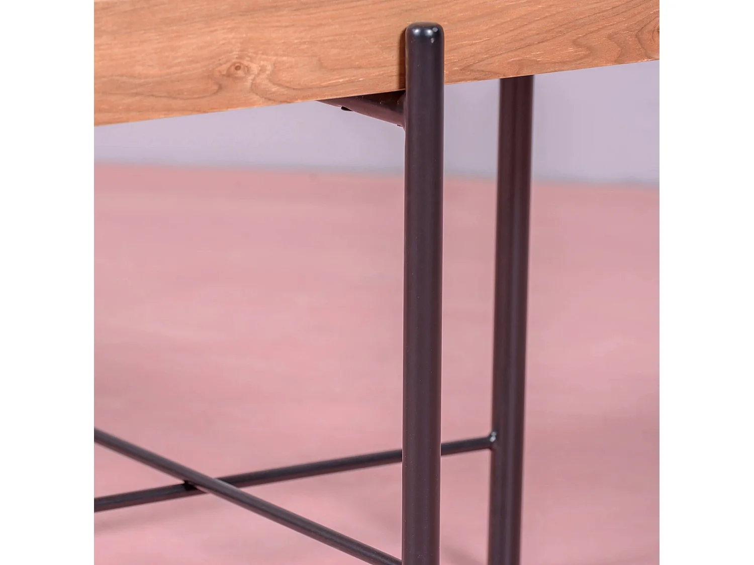 Set bijzettafels in natuurlijk essenhout - Earth - Zwart