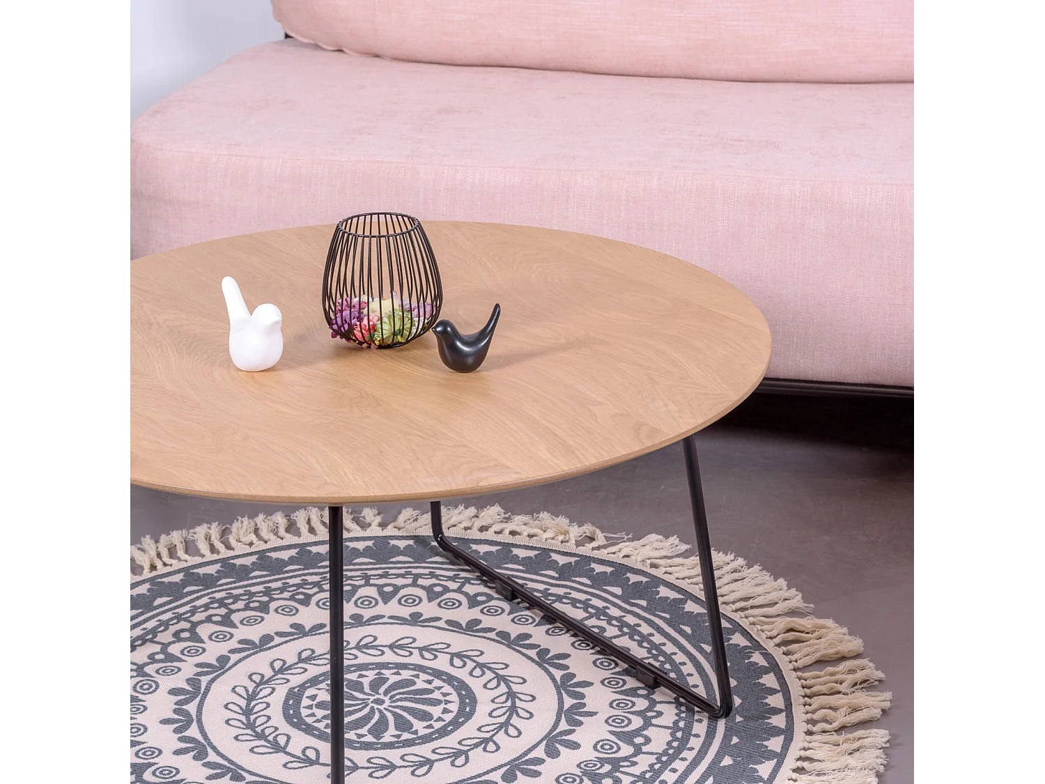 Runder Couchtisch aus Eichenholz (80 cm) - Modin - Eiche