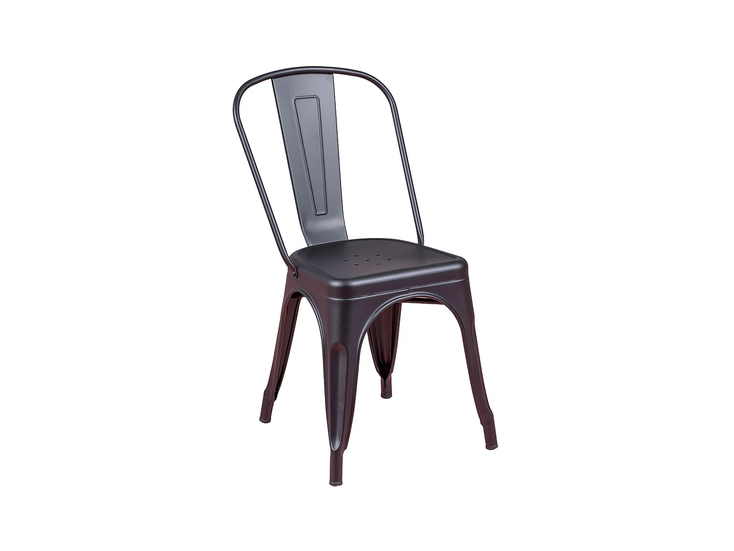 Chaise en métal et acier de style industriel - Bistro - Noir