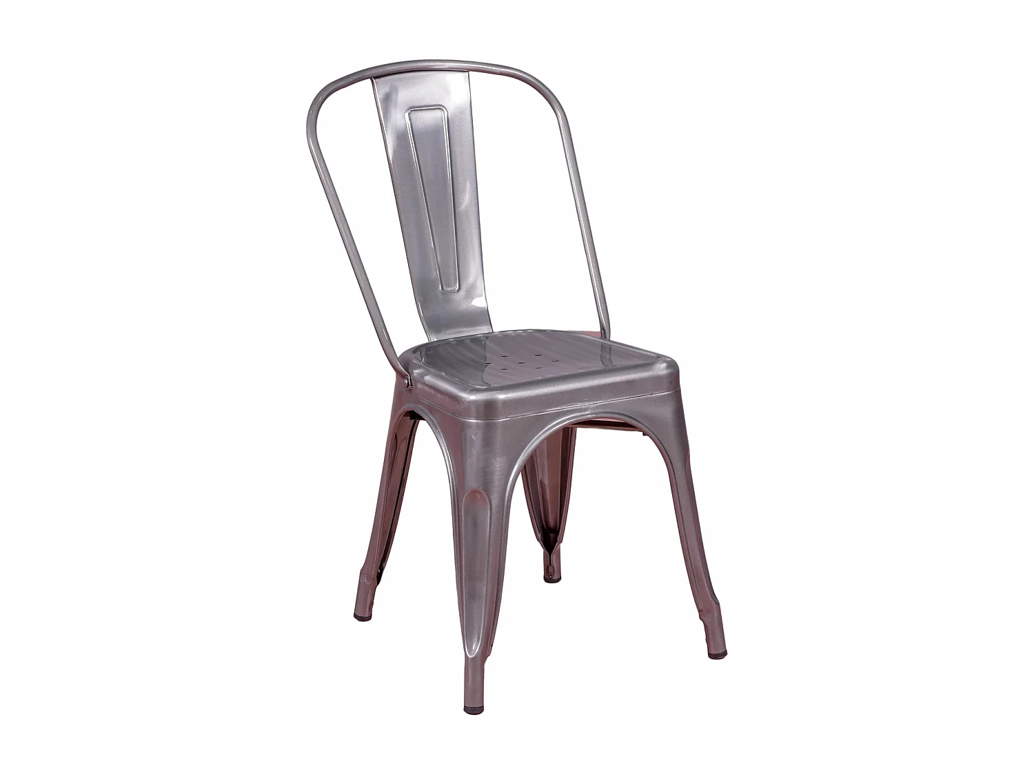 Chaise industrielle en acier métallisé - Bistro - Métal