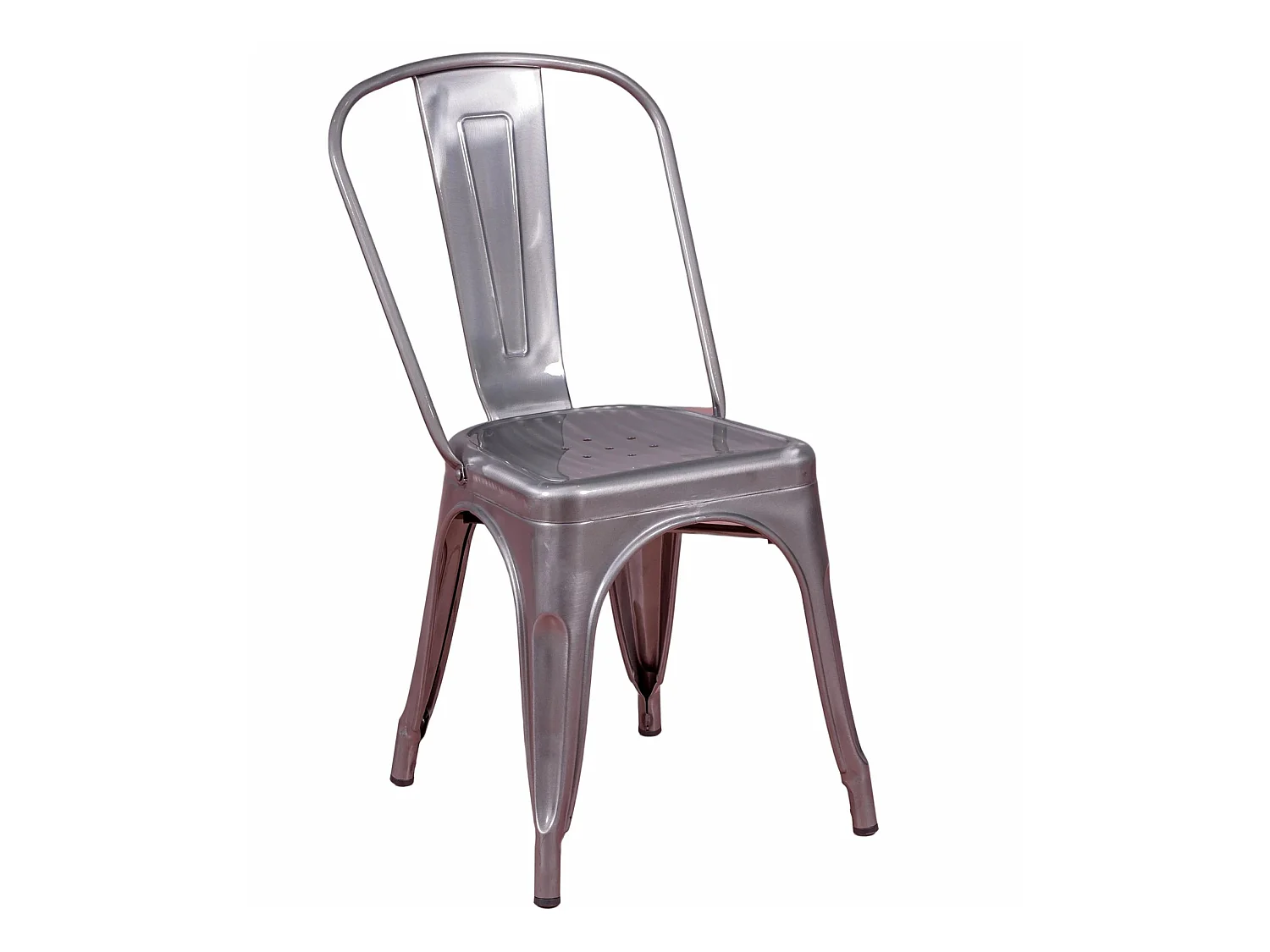 Chaise industrielle en acier métallisé - Bistro - Métal