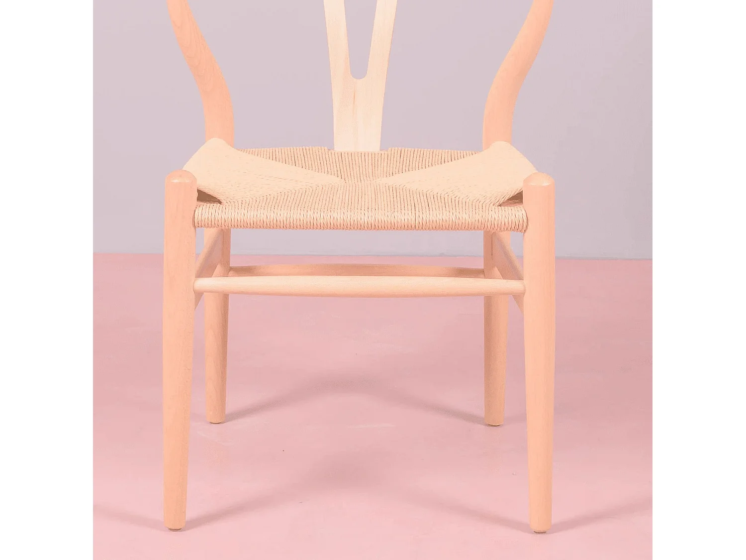 Silla nórdica en madera de haya natural y cuerda ecológica - Wish - Haya natural